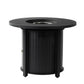 50000 BTU 32" Black Steel Propane Round Fire Pit Table