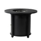 50000 BTU 32" Black Steel Propane Round Fire Pit
