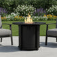 50000 BTU 32" Black Steel Propane Round Fire Pit Table