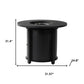 50000 BTU 32" Black Steel Propane Round Fire Pit Table