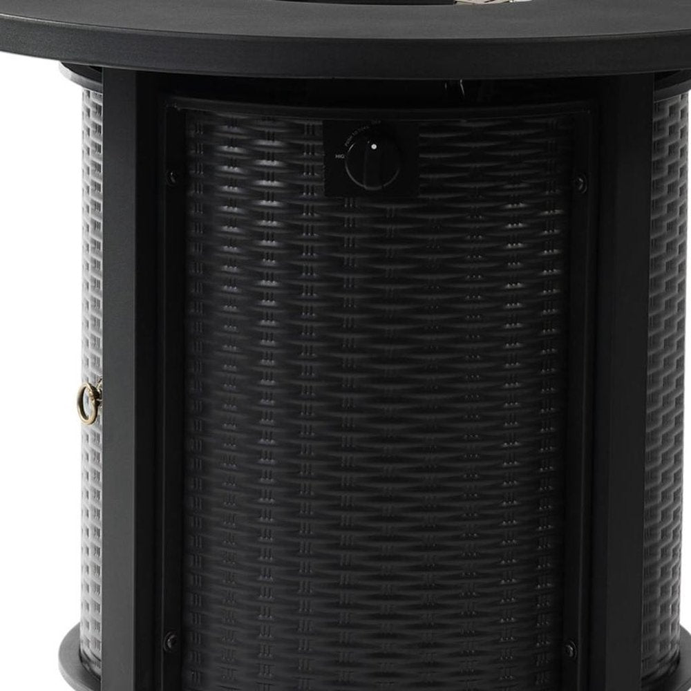 50000 BTU 32" Black Steel Propane Round Fire Pit Table