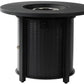 50000 BTU 32" Black Steel Propane Round Fire Pit Table