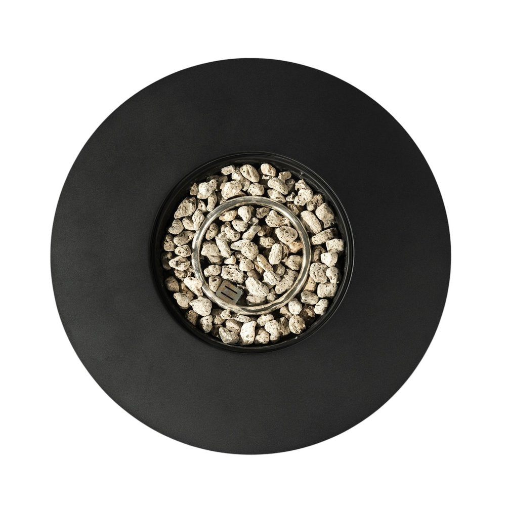 50000 BTU 32" Black Steel Propane Round Fire Pit Table