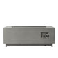 50000 BTU 42" Gray Steel Propane Rectangular Fire Pit Table With Cover