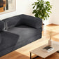 82" Gray Chenille Convertible Futon Sleeper Sofa