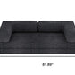 82" Gray Chenille Convertible Futon Sleeper Sofa