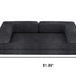 82" Gray Chenille Convertible Futon Sleeper Sofa