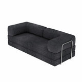 82" Gray Chenille Convertible Futon Sleeper Sofa