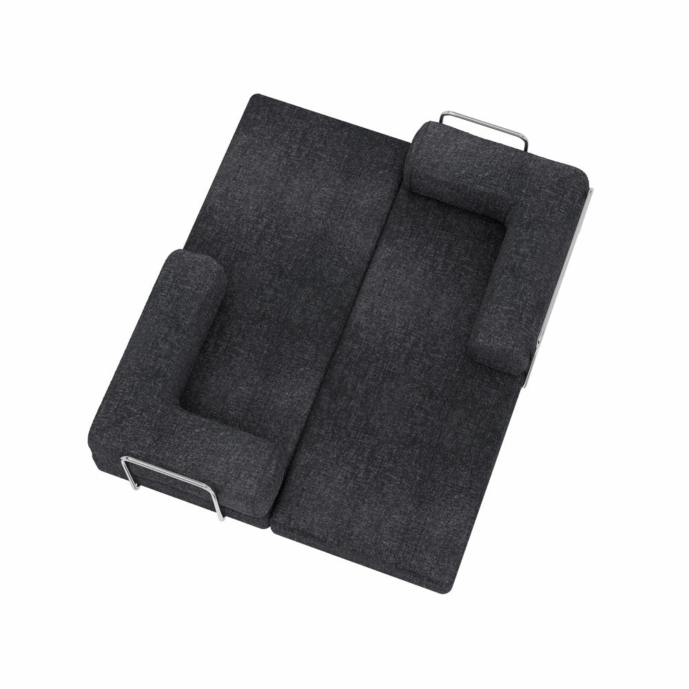82" Gray Chenille Convertible Futon Sleeper Sofa