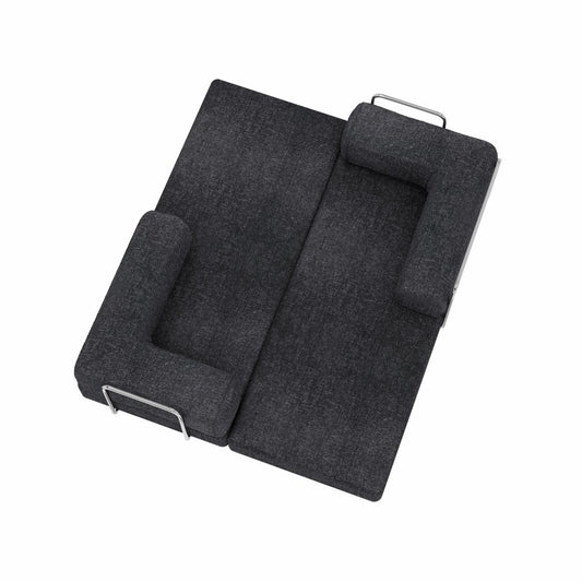 82" Gray Chenille Convertible Futon Sleeper Sofa