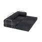 82" Gray Chenille Convertible Futon Sleeper Sofa