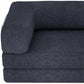 82" Blue Chenille Convertible Futon Sleeper Sofa