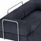 82" Blue Chenille Convertible Futon Sleeper Sofa