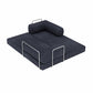 82" Blue Chenille Convertible Futon Sleeper Sofa
