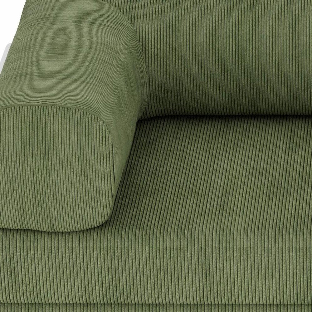 82" Green Corduroy Convertible Futon Sleeper Sofa