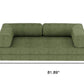 82" Green Corduroy Convertible Futon Sleeper Sofa