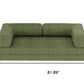 82" Green Corduroy Convertible Futon Sleeper Sofa