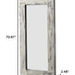 White Wood Freestanding Ornate Framed Accent Mirror