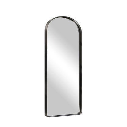 71" Black Aluminum Arch Leaning Framed Full Length Mirror