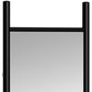 64" Black Wood Leaning Ladder Framed Full Length Mirror