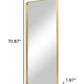 71" Gold Aluminum Leaning Framed Full Length Mirror