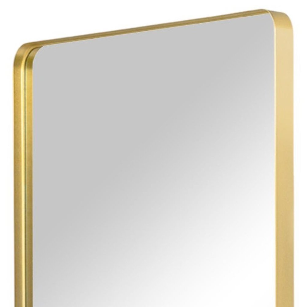 71" Gold Aluminum Leaning Framed Full Length Mirror