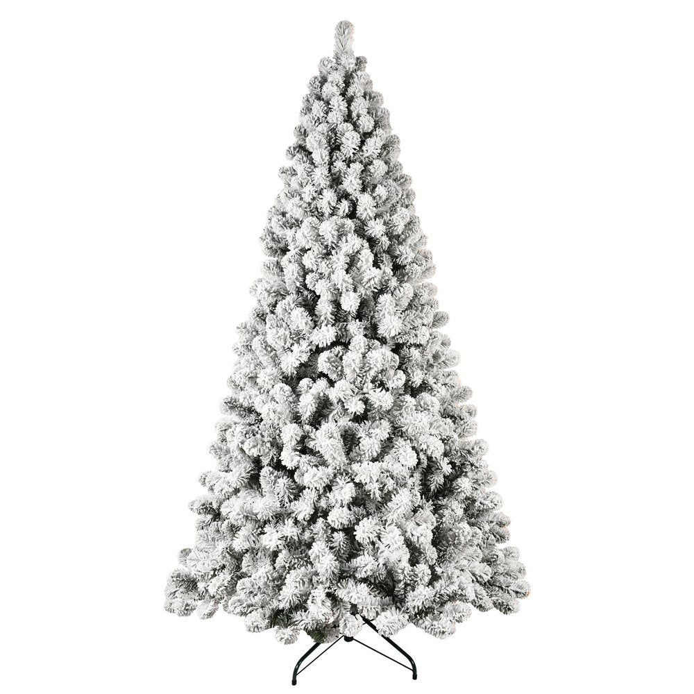 5' Pre Lit Full Flocked Spruce Christmas Tree