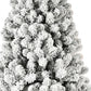 5' Pre Lit Full Flocked Spruce Christmas Tree