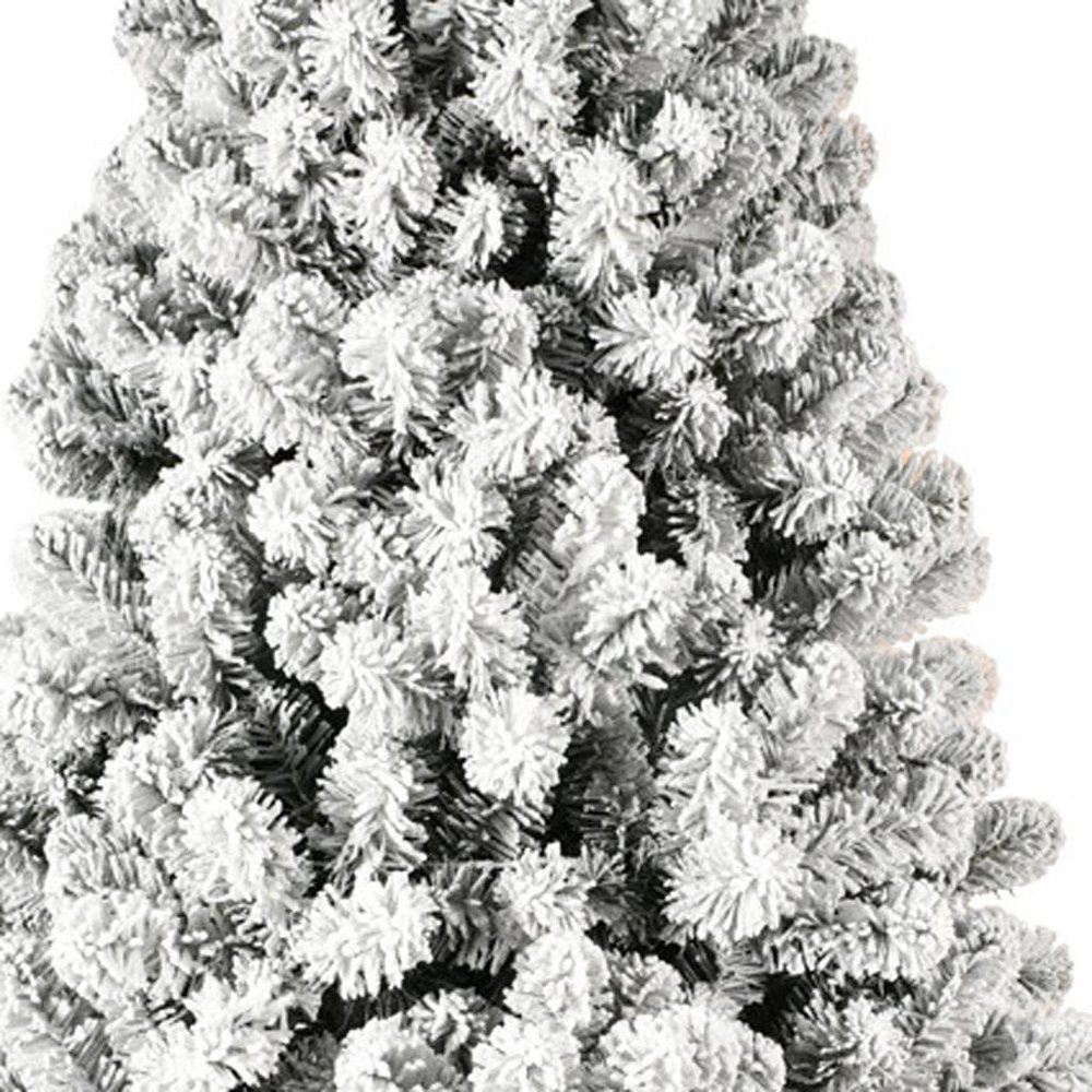 5' Pre Lit Full Flocked Spruce Christmas Tree