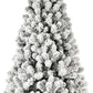5' Pre Lit Full Flocked Spruce Christmas Tree