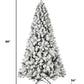 6' Pre Lit Full Flocked Spruce Christmas Tree