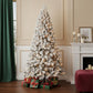 6' Pre Lit Full Flocked Spruce Christmas Tree