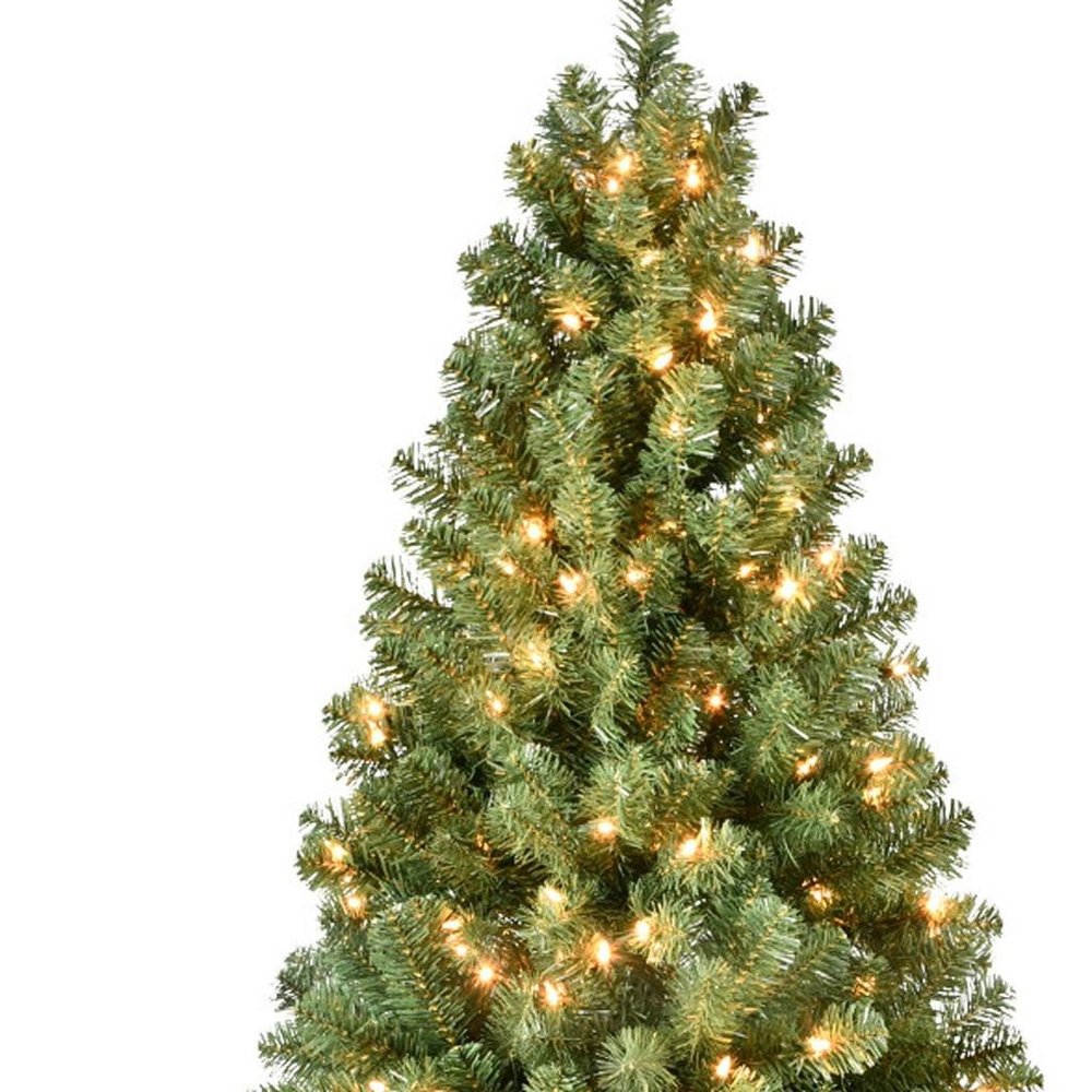 7' Pre Lit Full Spruce Christmas Tree