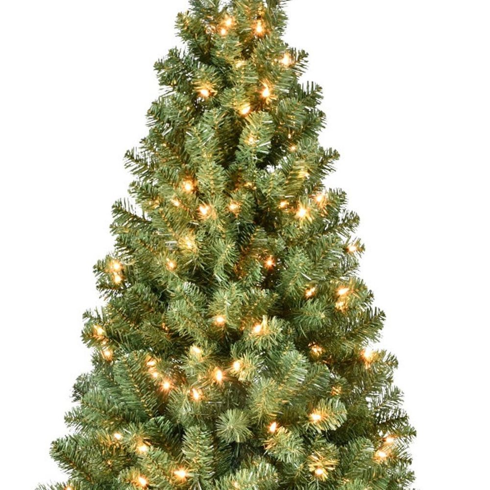 7' Pre Lit Full Spruce Christmas Tree