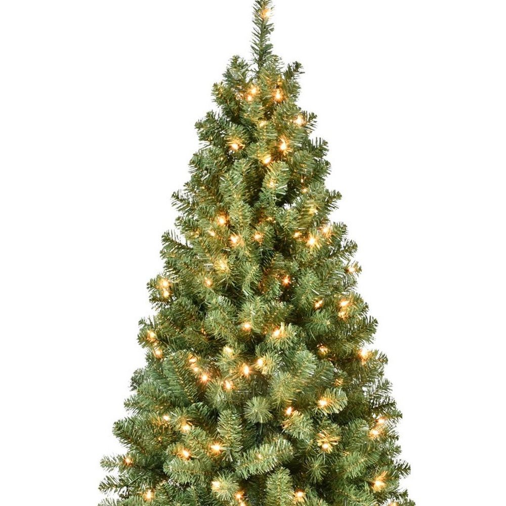 7' Pre Lit Full Spruce Christmas Tree
