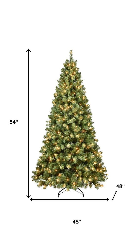 6' Pre Lit Full Spruce Christmas Tree