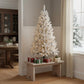 4' Pre Lit Full Flocked Spruce Christmas Tree