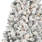 4' Pre Lit Full Flocked Spruce Christmas Tree