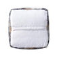 18" Blue Cotton Abstract Pouf Ottoman