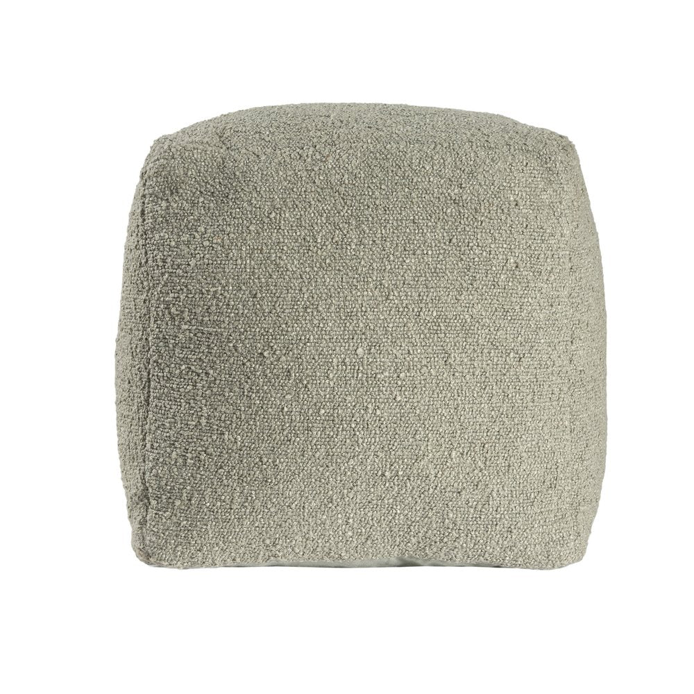 18" Sage Boucle Pouf Ottoman