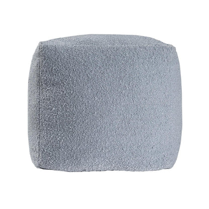 18" Blue Boucle Pouf Ottoman