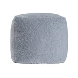 18" Blue Boucle Pouf Ottoman