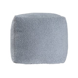 18" Blue Boucle Pouf Ottoman