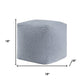 18" Blue Boucle Pouf Ottoman