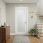 80" X 32" White Wood And Glass Slab Door