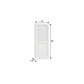 80" X 24" White Wood And Glass Slab Door