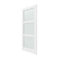 80" X 24" White Wood And Glass Slab Door