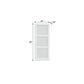 80" X 24" White Wood And Glass Slab Door