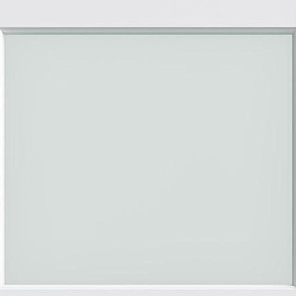 80" X 28" White Wood And Glass Slab Door