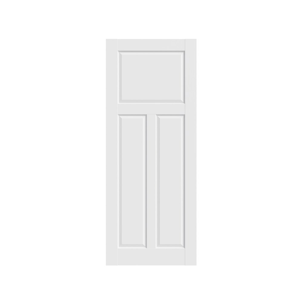 80" White Wood Slab Door
